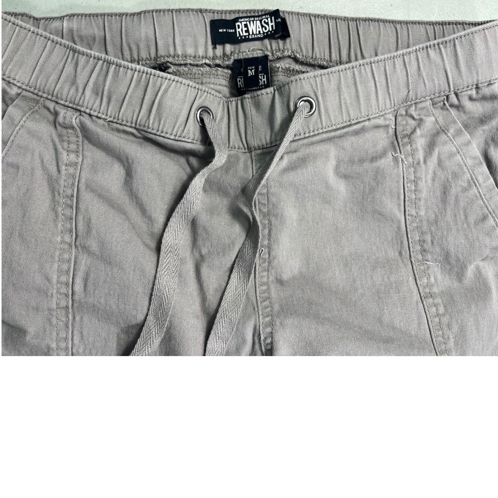 Rewash Gray Cargo Jogger Pants Womens Medium Drawstring Utility Pants - Picture 3 of 3